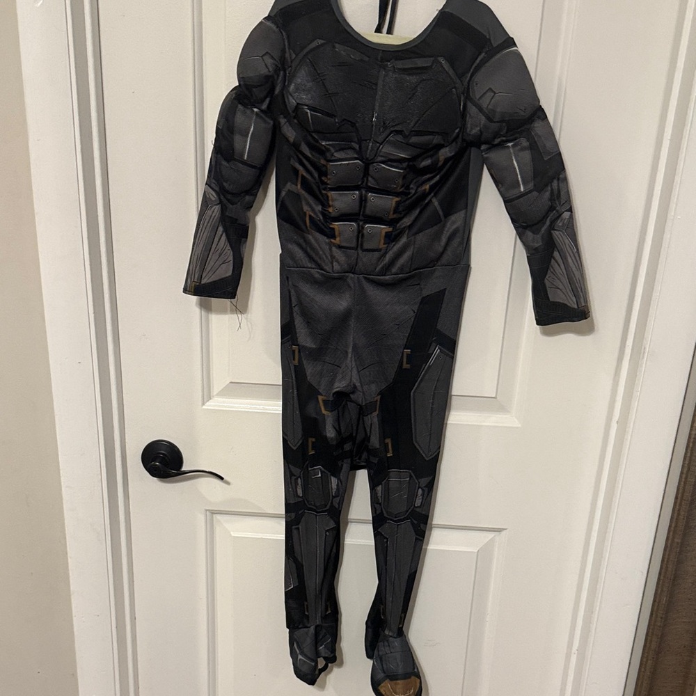 Kids Black and Gray Superhero Batman Costume